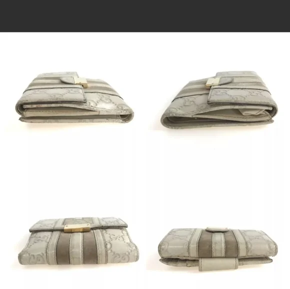 GUCCI🥳HP🥳Gucci GG White Leather Wallet - Picture 6 of 12